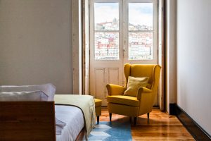Hotel room with view of Porto