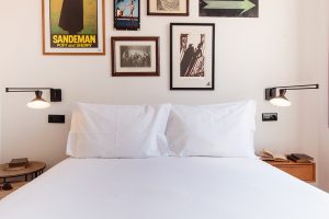 Hotel room design retro decoration in Porto